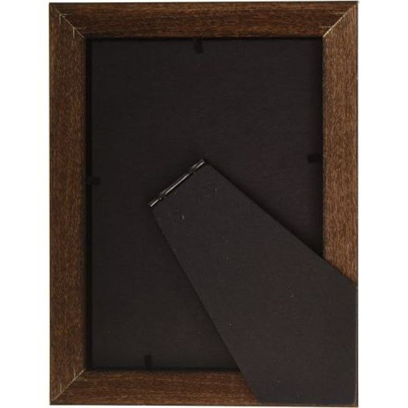 Frame USA Dark Walnut Wood Frame 8 x 10 Mat Holds 5 x 7 Image Made In USA - Picture 2 of 3